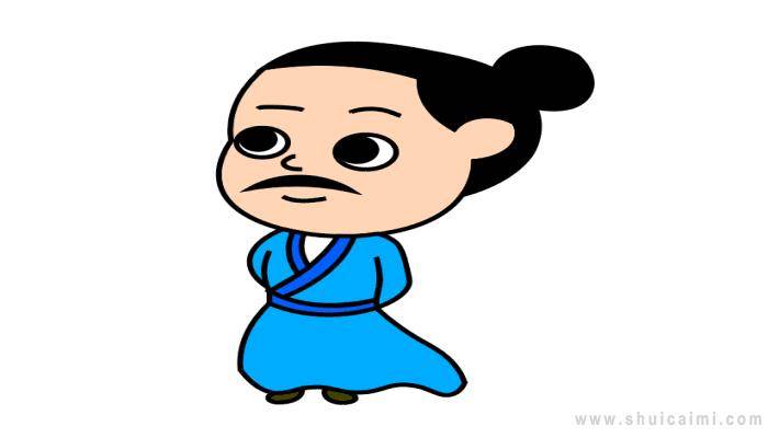 屈原的简笔画