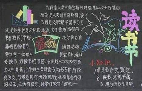 关于读书黑板报内容