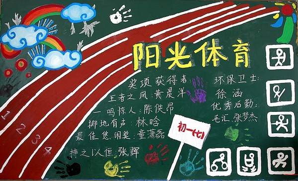体育黑板报图片