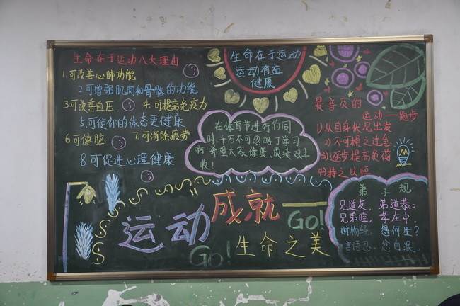 体育黑板报图片