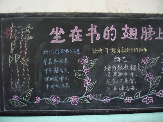 关于读书黑板报内容