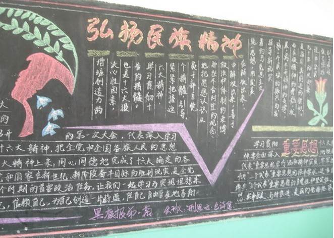 班级团结黑板报