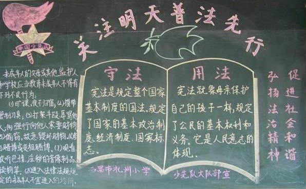 法治黑板报内容