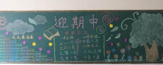 迎期中黑板报