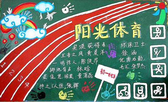 体育黑板报图片