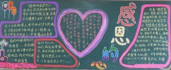 感恩黑板报设计
