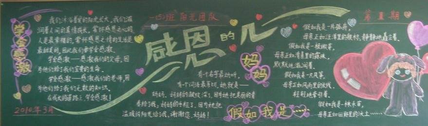 感恩黑板报设计