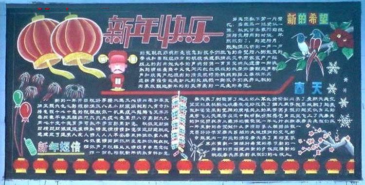黑板报春节