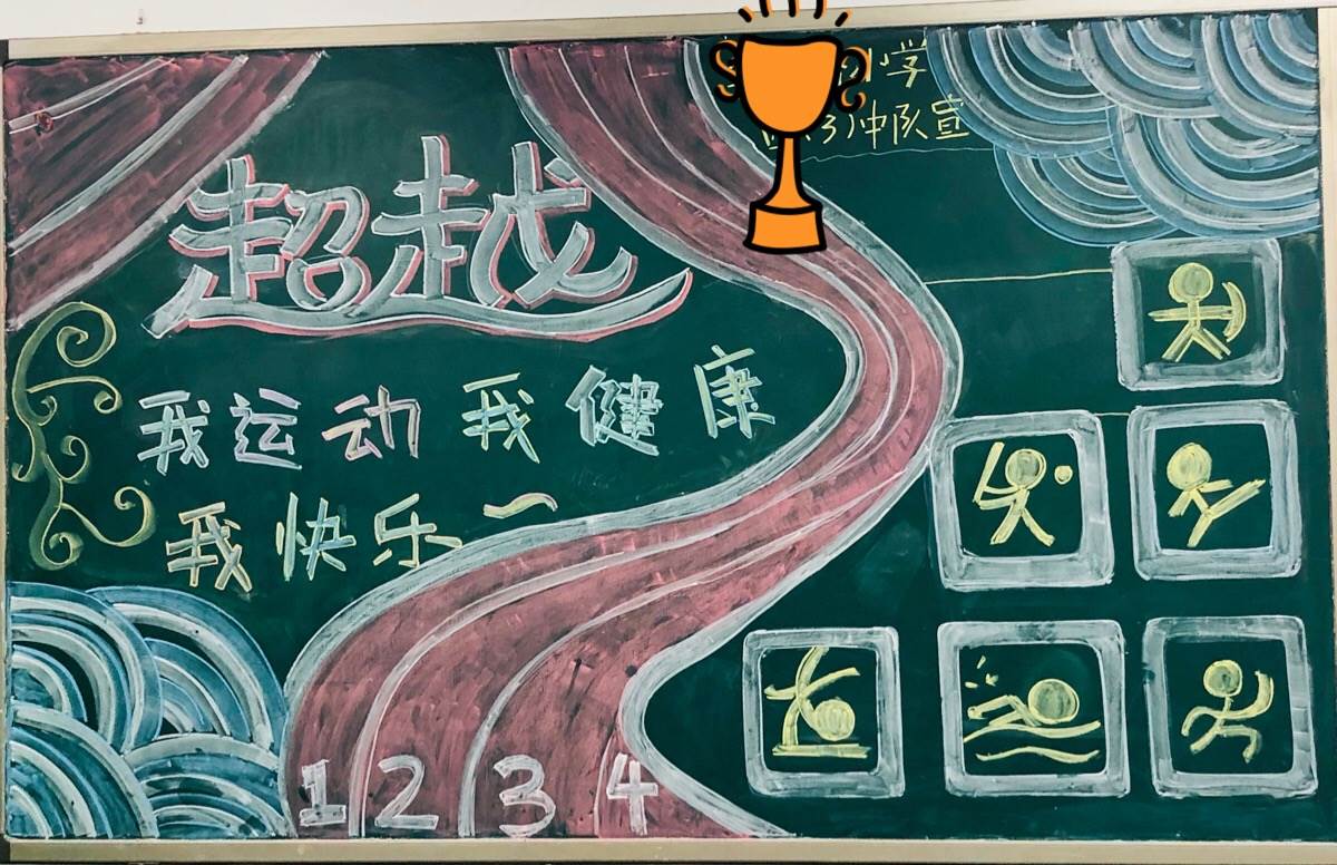 体育黑板报图片