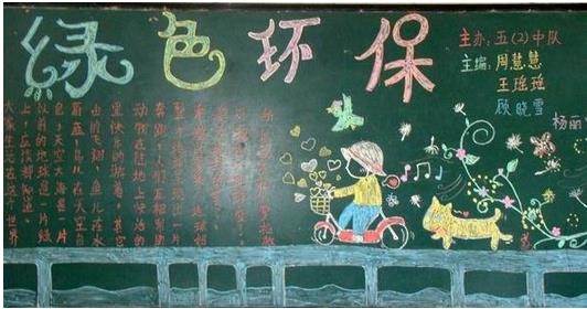 关于保护环境的黑板报