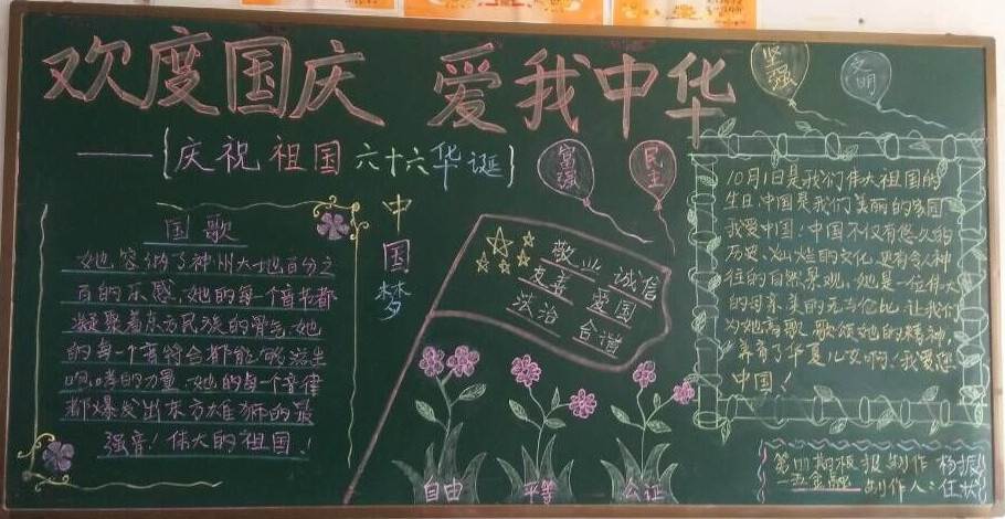 庆国庆黑板报标题