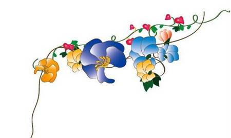 黑板报插图花
