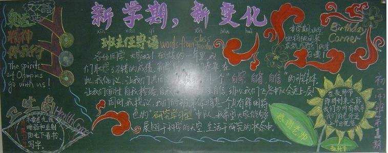 七年级黑板报图片