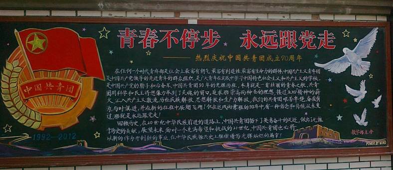 团代会黑板报