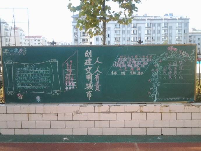 创卫生文明城市黑板报