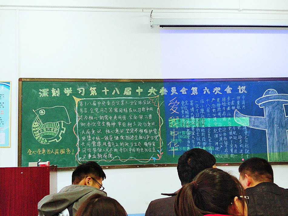 大学团课黑板报