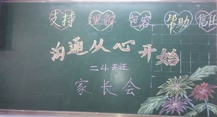 期末家长会黑板报