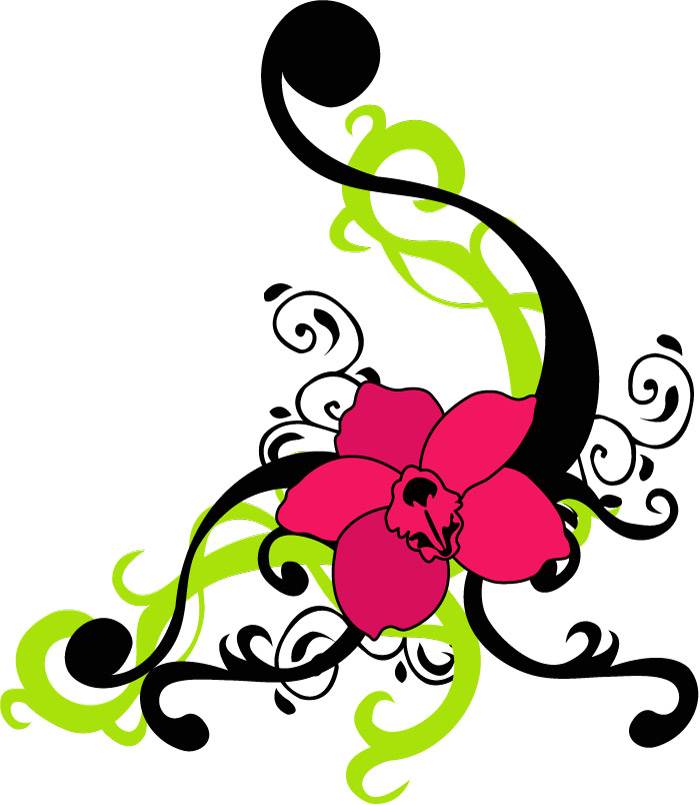 黑板报插图花