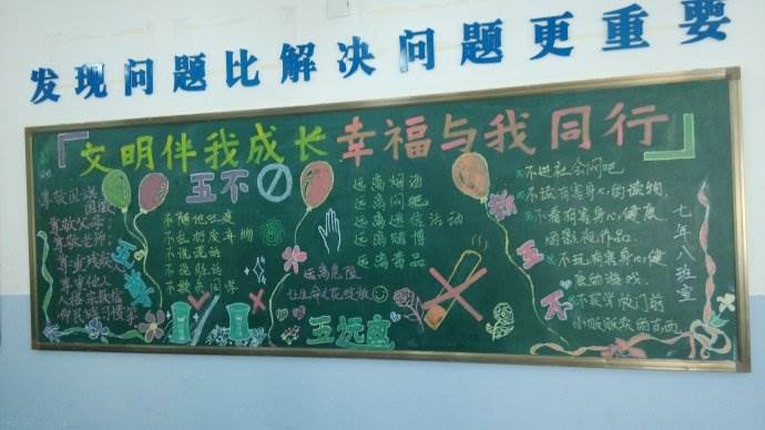 七年级黑板报图片