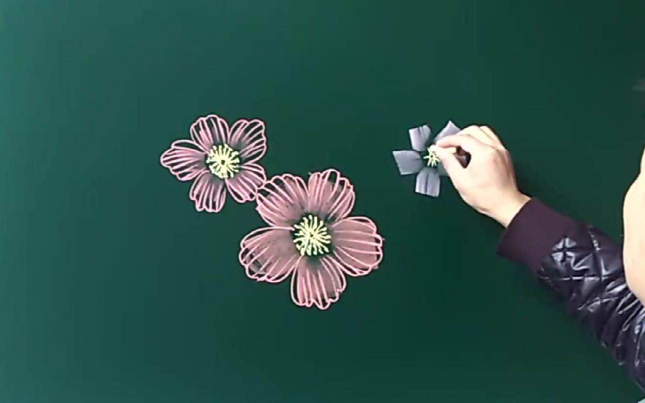 黑板报插图花