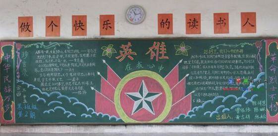 缅怀革命先烈黑板报