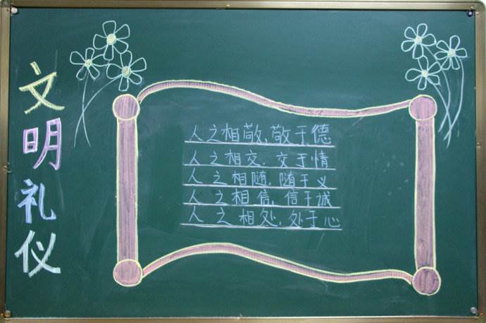 有关文明礼仪的黑板报