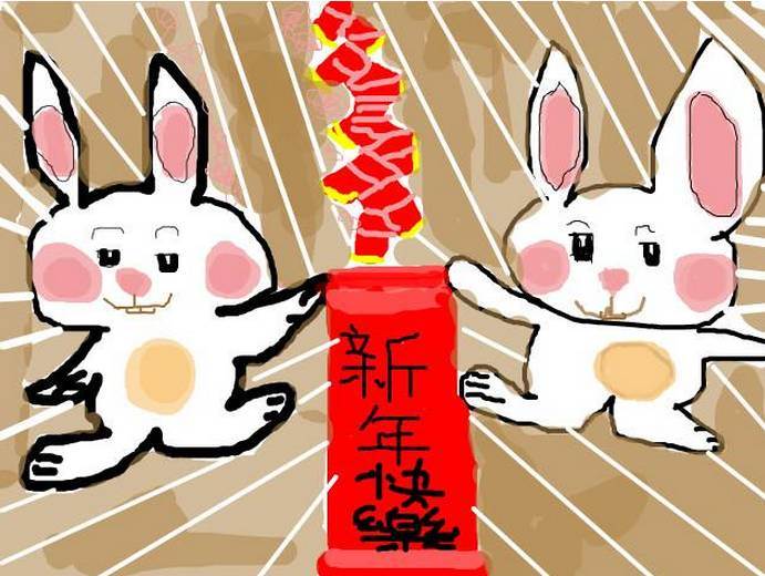 兔子迎新年简笔画怎么画