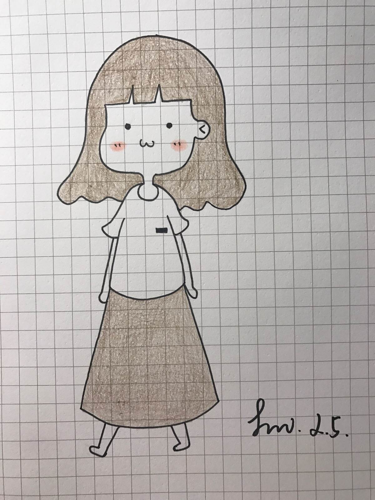 女孩简笔画