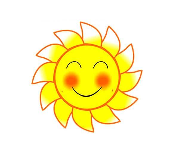 qq一个太阳简笔画