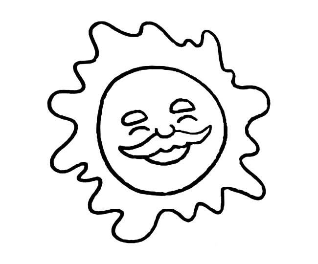 qq一个太阳简笔画