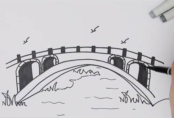桥的简笔画