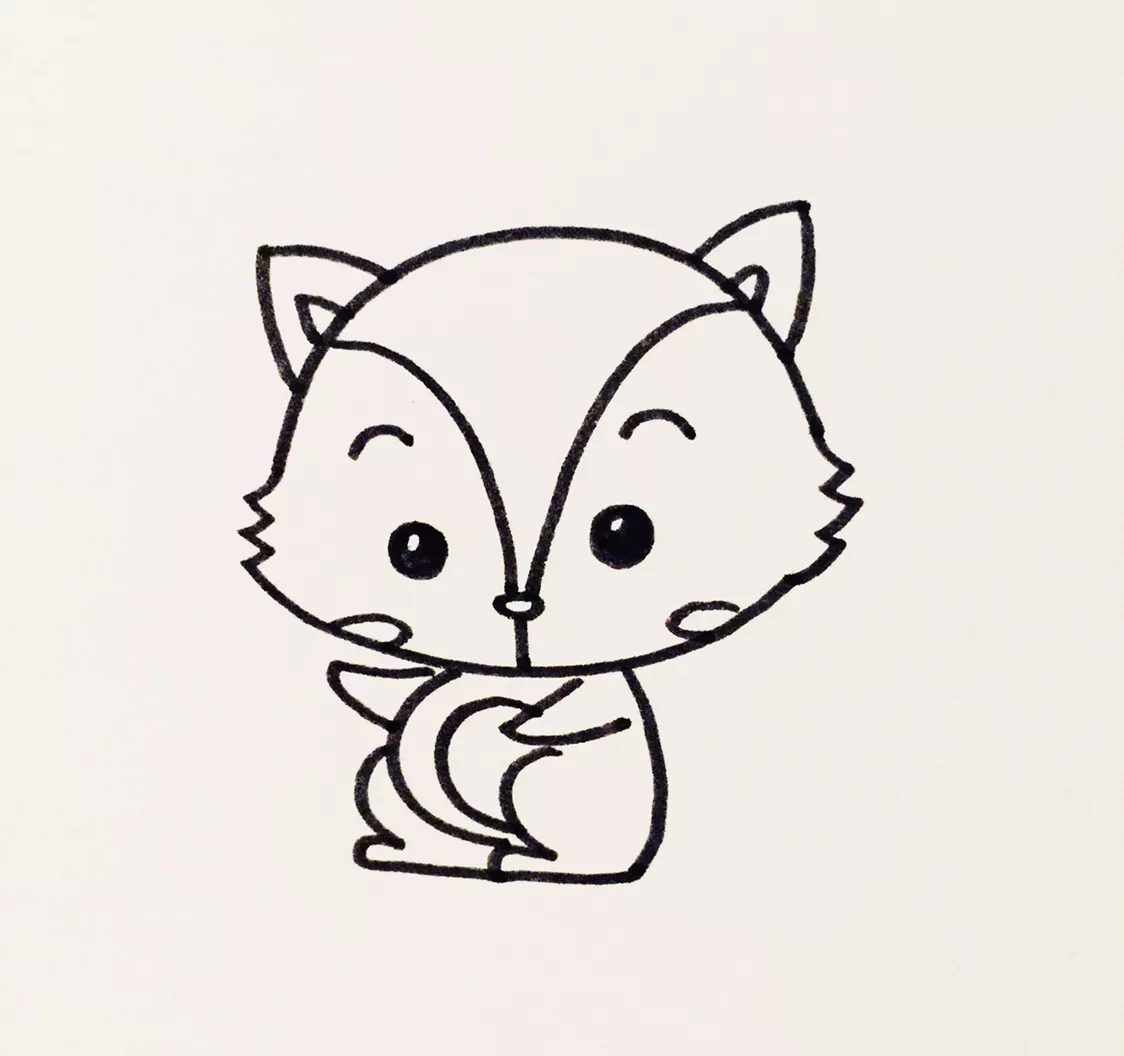 小松鼠 简笔画