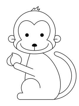 猴子的简笔画