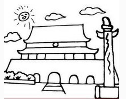 国庆节简笔画