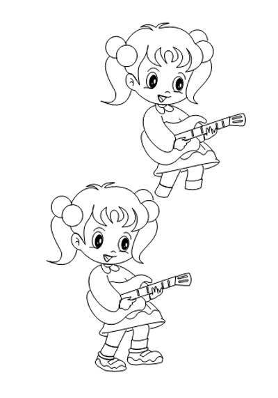 可爱女孩简笔画