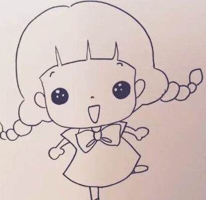 可爱女孩简笔画