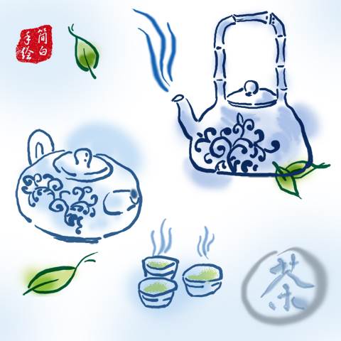 茶简笔画