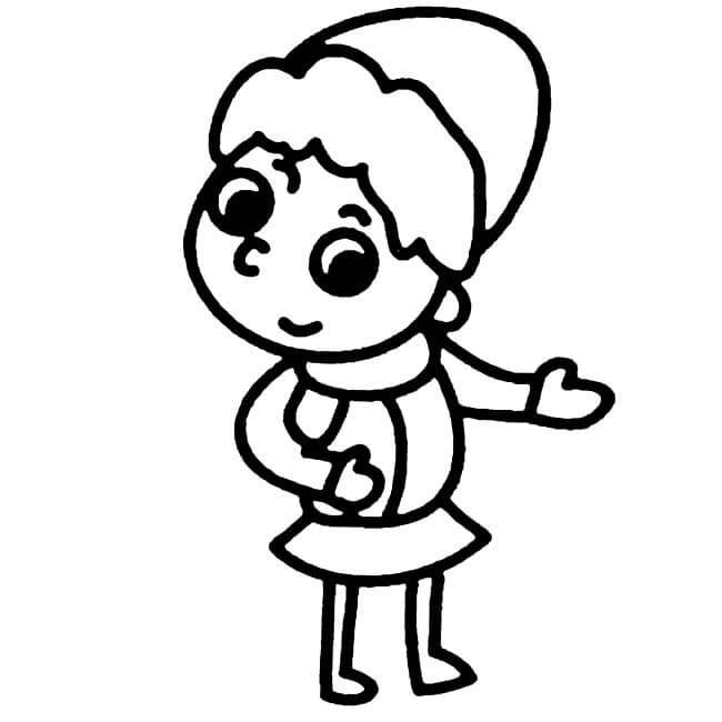 可爱女孩简笔画