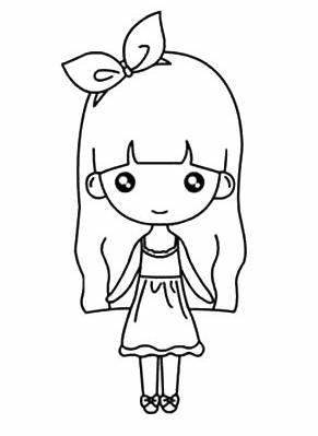 可爱女孩简笔画