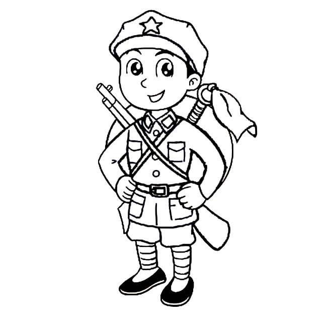 红色革命简笔画