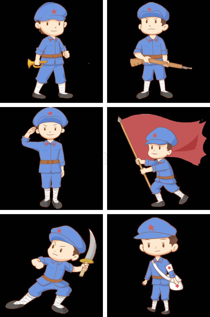 红色革命简笔画