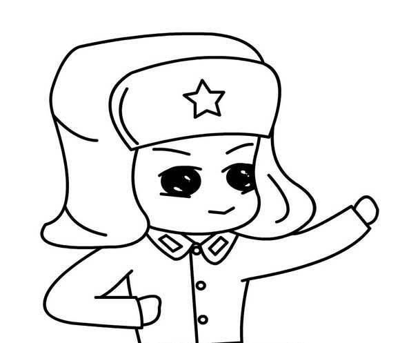 红色革命简笔画
