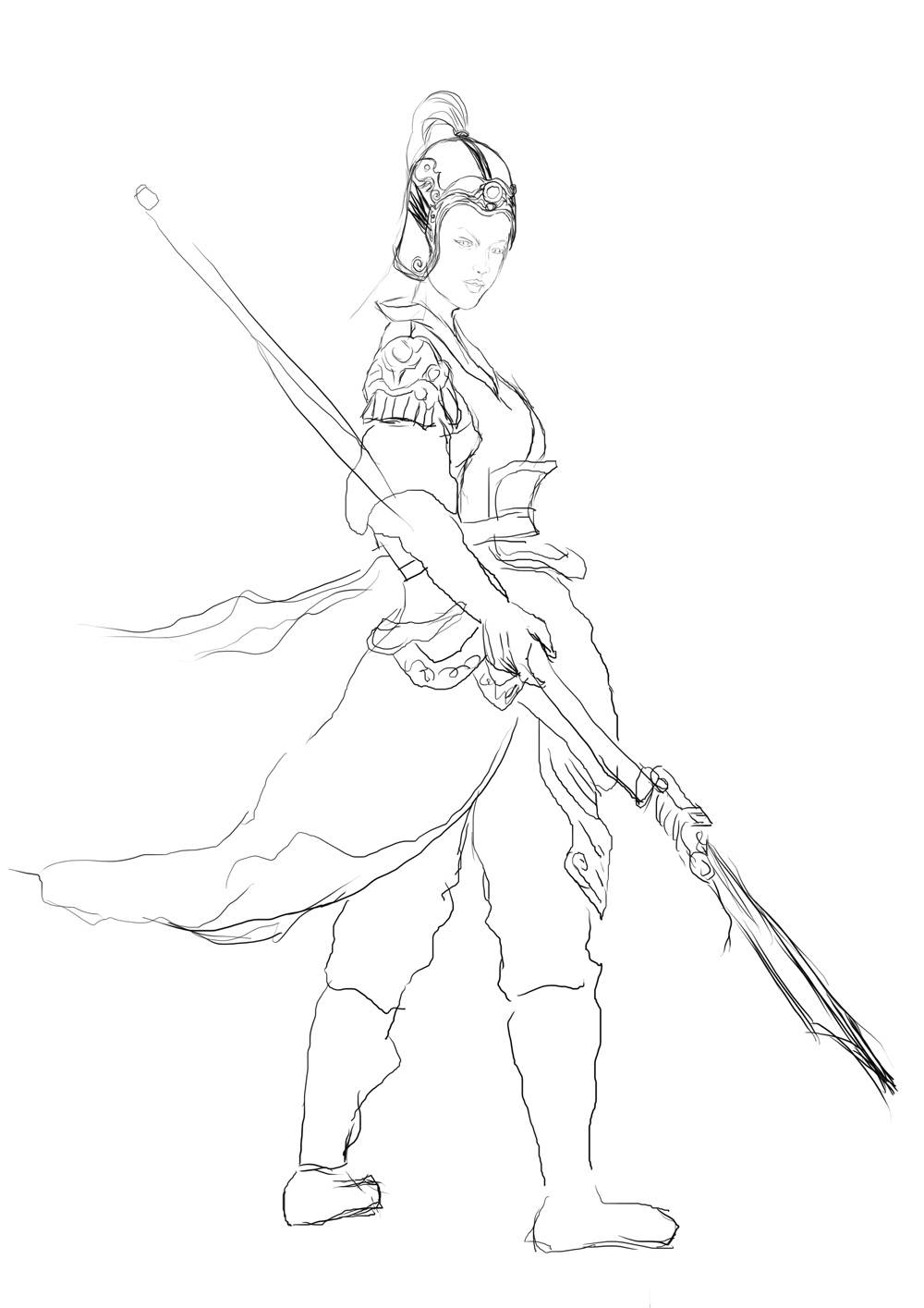 花木兰简笔画