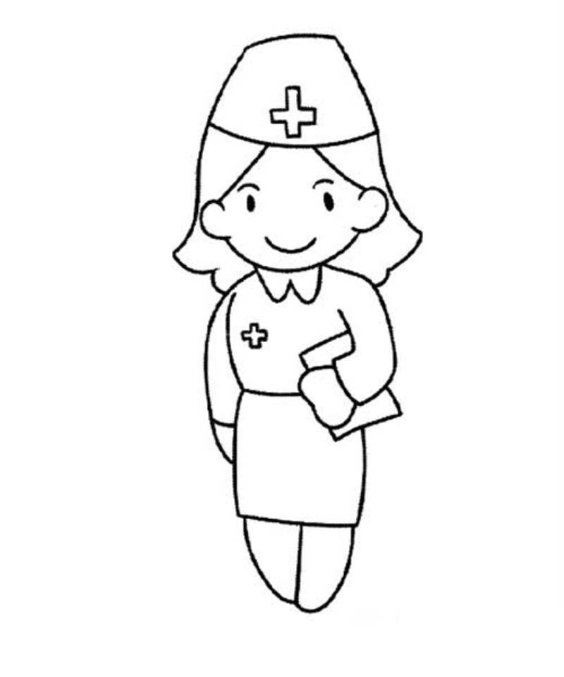 护士简笔画图片大全