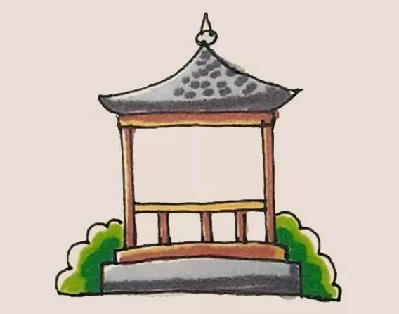 亭子简笔画图片大全