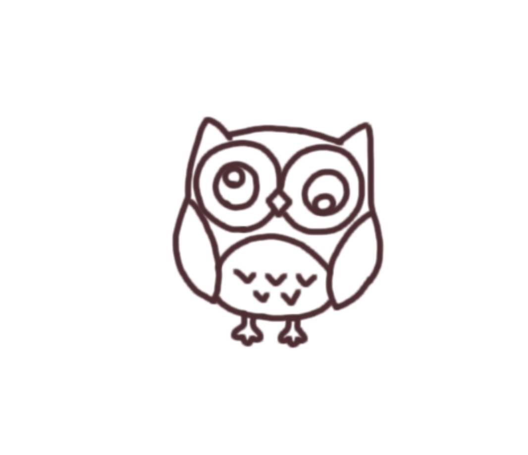 猫头鹰的简笔画图片大全