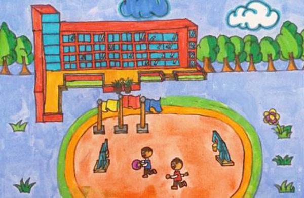小学校园简笔画图片大全