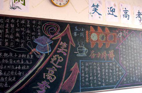 以高考为主题的黑板报图片