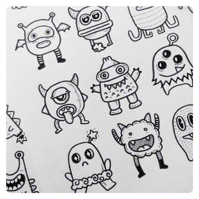 简笔画怪兽
