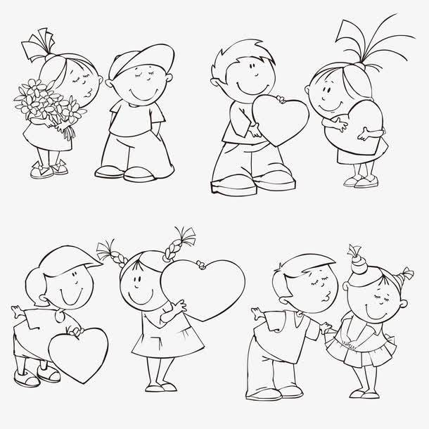 七夕节简笔画简单人物绘画